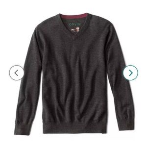 NWOT Orvis Merino Wool V-Neck Sweater L